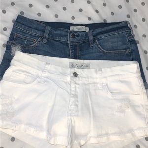 2 pairs Abercrombie & Fitch shorts size2 w26